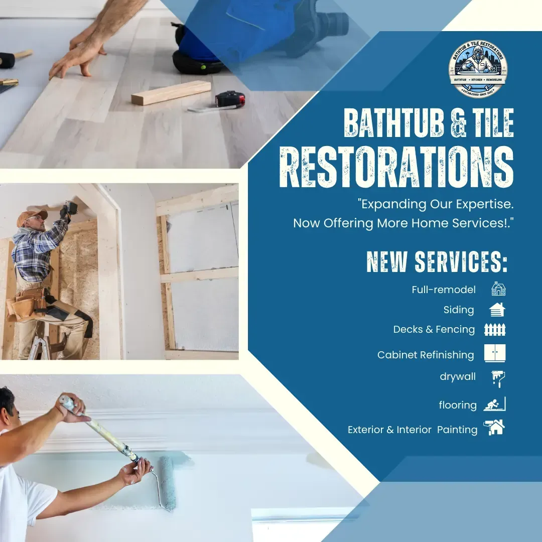 Bathtub and tile restoration new services 