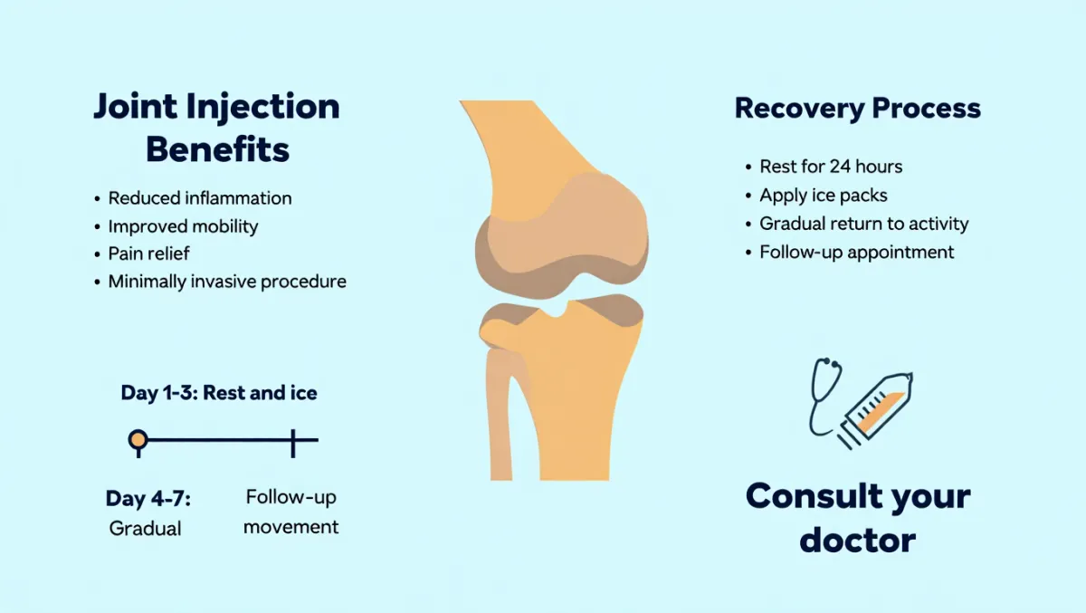 Joint Injection Benefits infographic