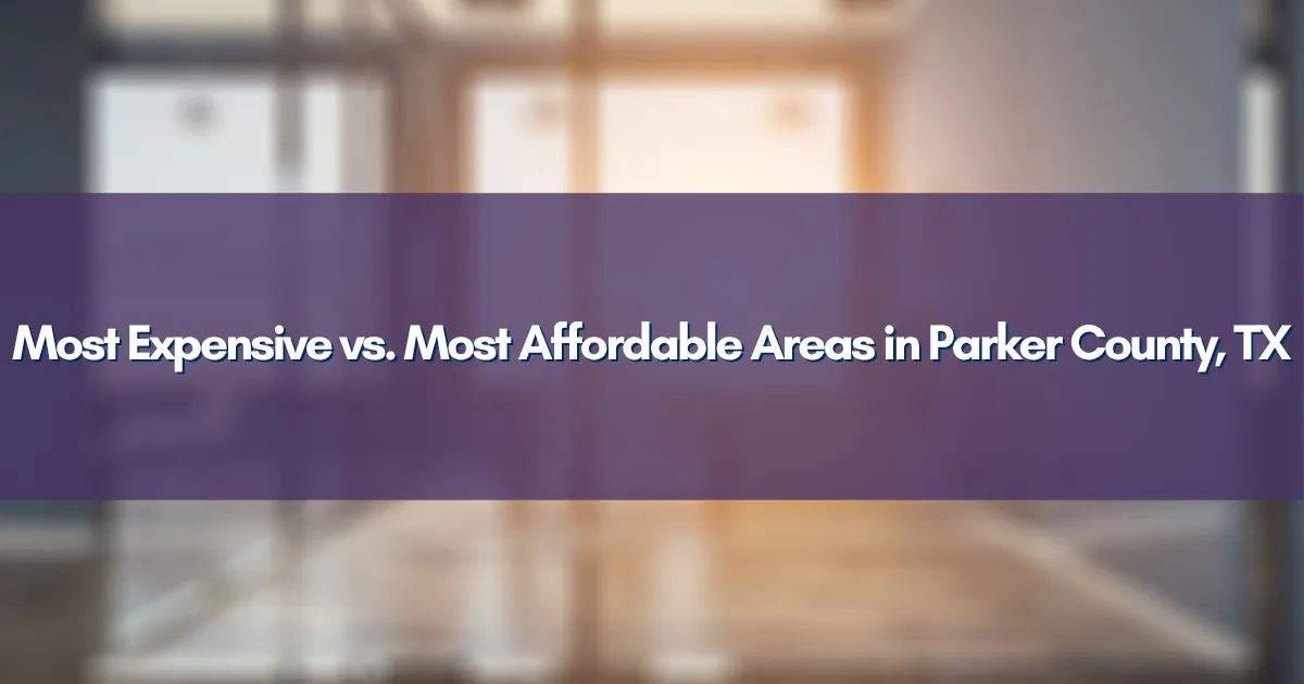 A side-by-side view of a luxury estate and a charming starter home in Parker County.