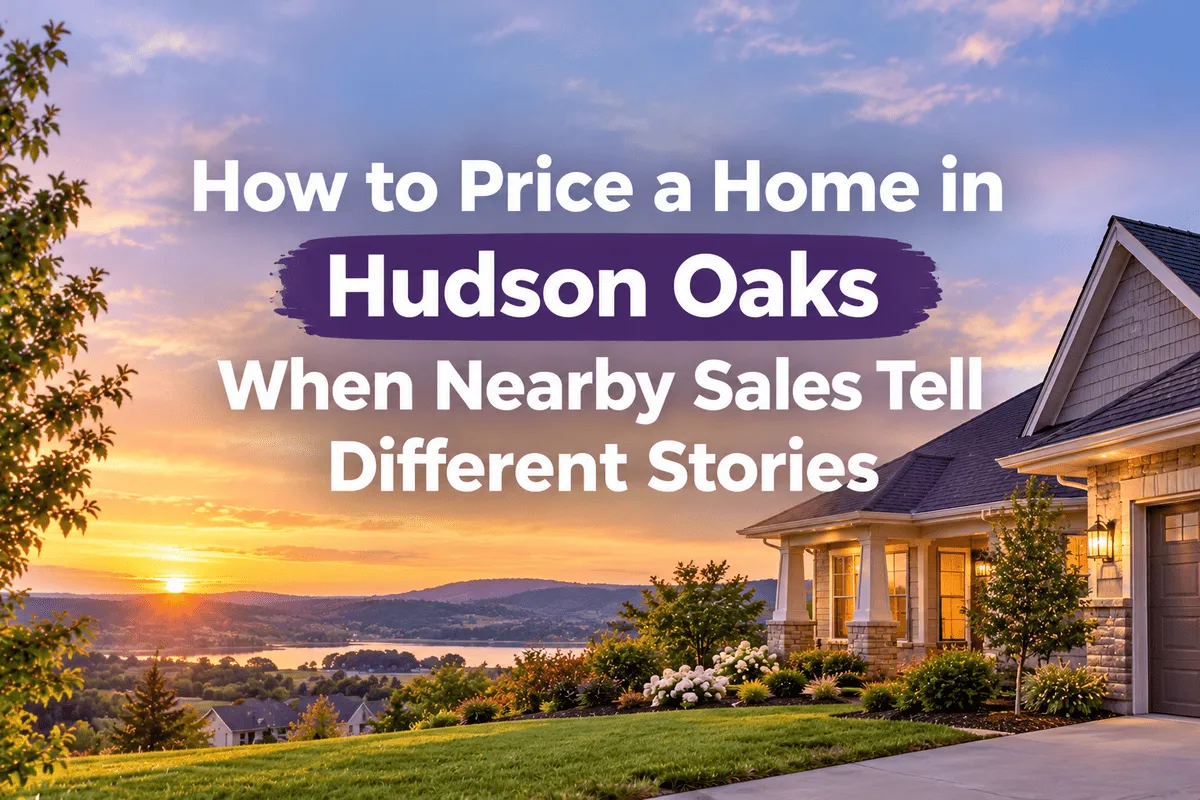 How to Price a Home in Hudson Oaks When Nearby Sales Tell Different Stories