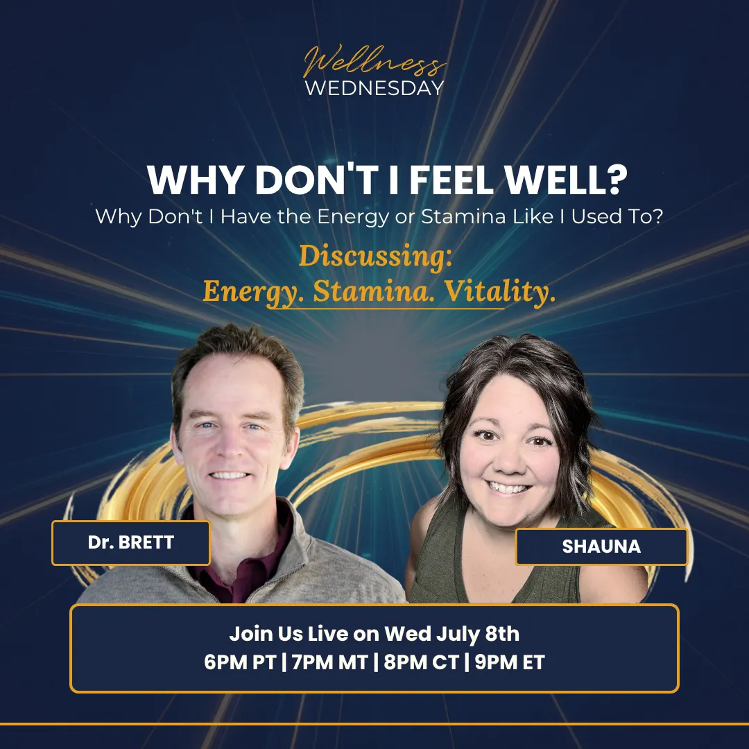 Shauna and Dr. Brett discuss cellular communication, oxidative stress, NRF2, NRF1 and NAD and why energy and stamina decline on Wellness Wednesday.