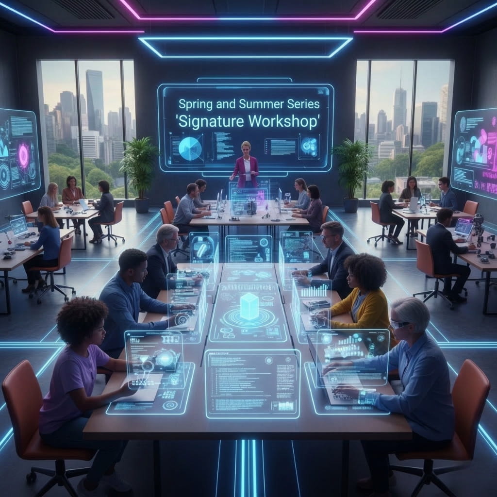 AI training workshop with professionals