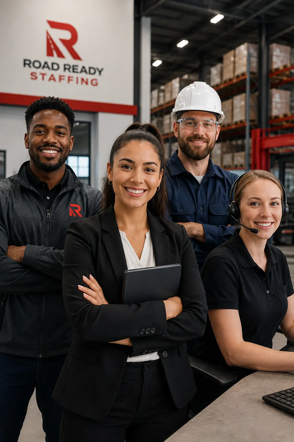 Professional diverse workforce from various industries, no medical