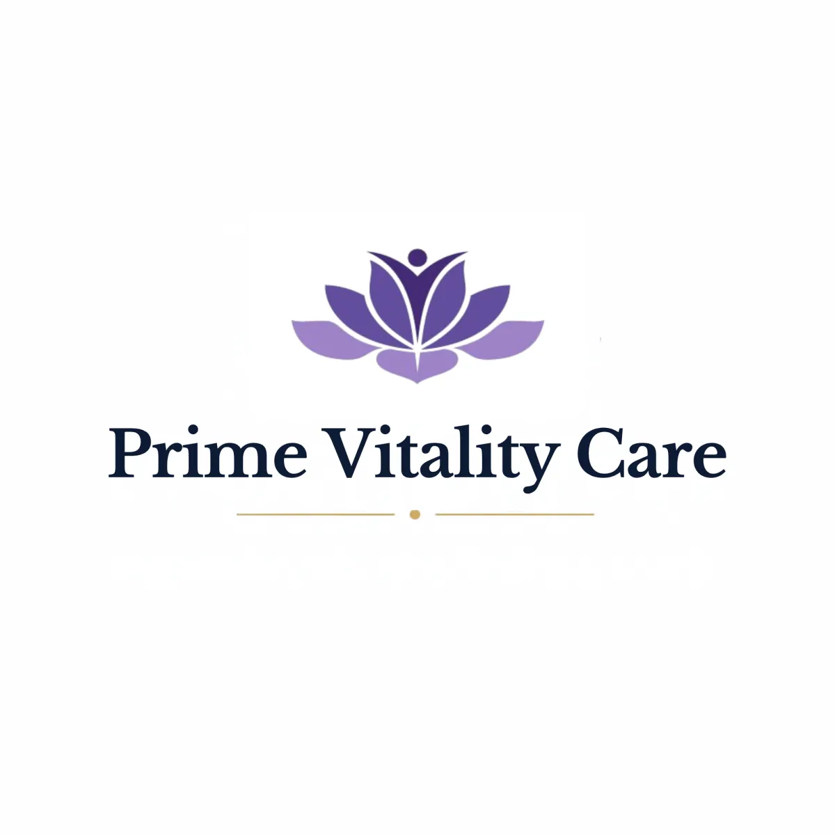 Logo of prime vitality care, open lotus 