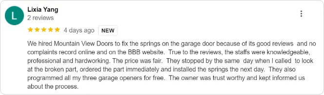 broken garage door spring