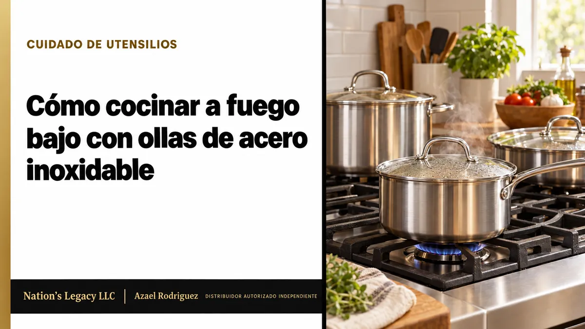 Cómo cocinar a fuego bajo con ollas de acero inoxidable