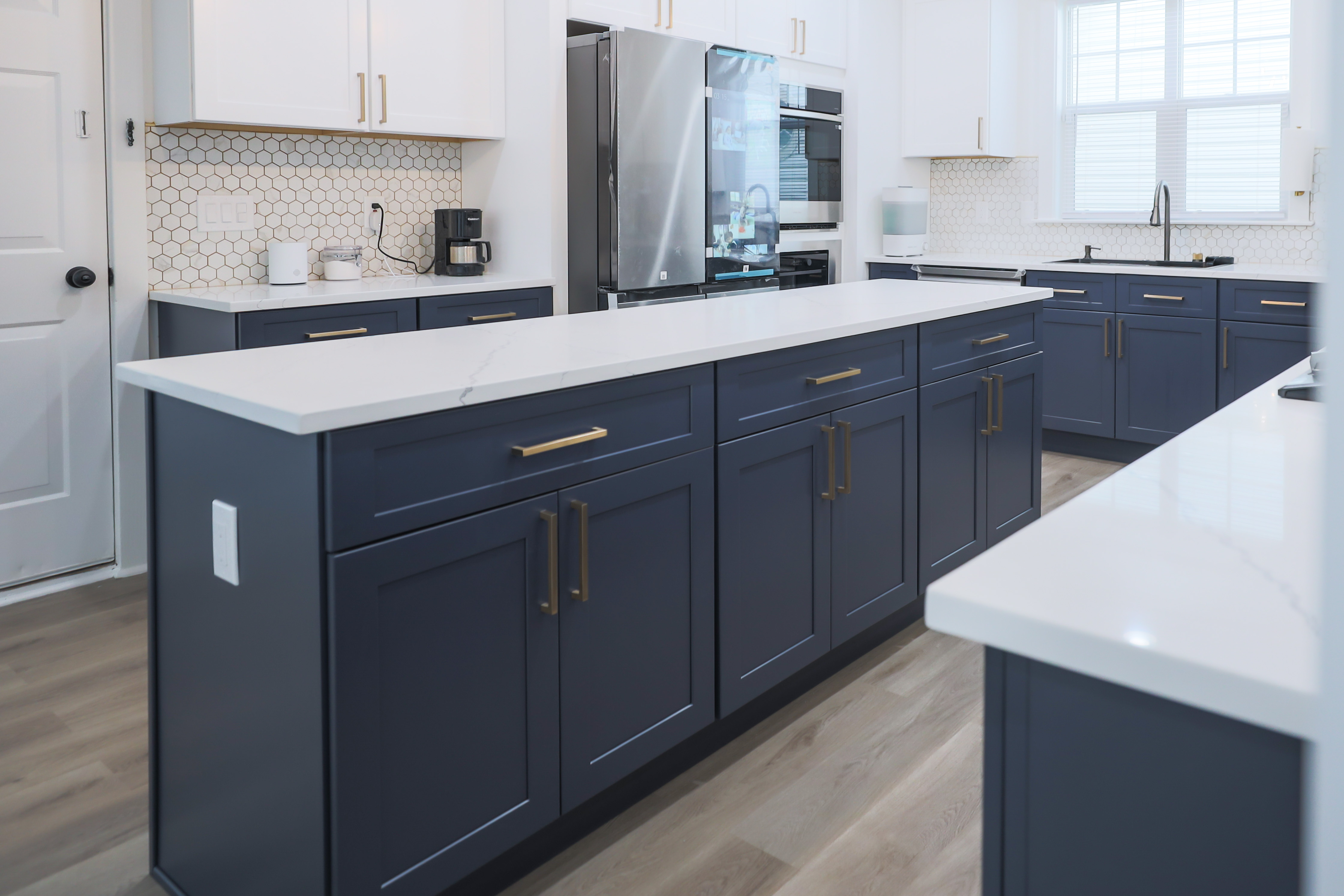 Open-concept kitchen with natural light in Chevy Chase home