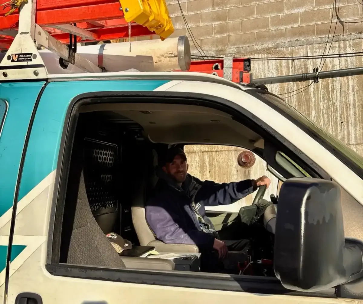 Sylvester electric electrician working on meter