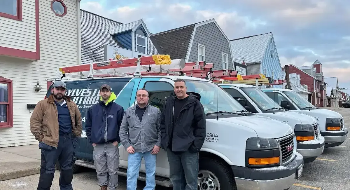 Sylvester electric technicians by van