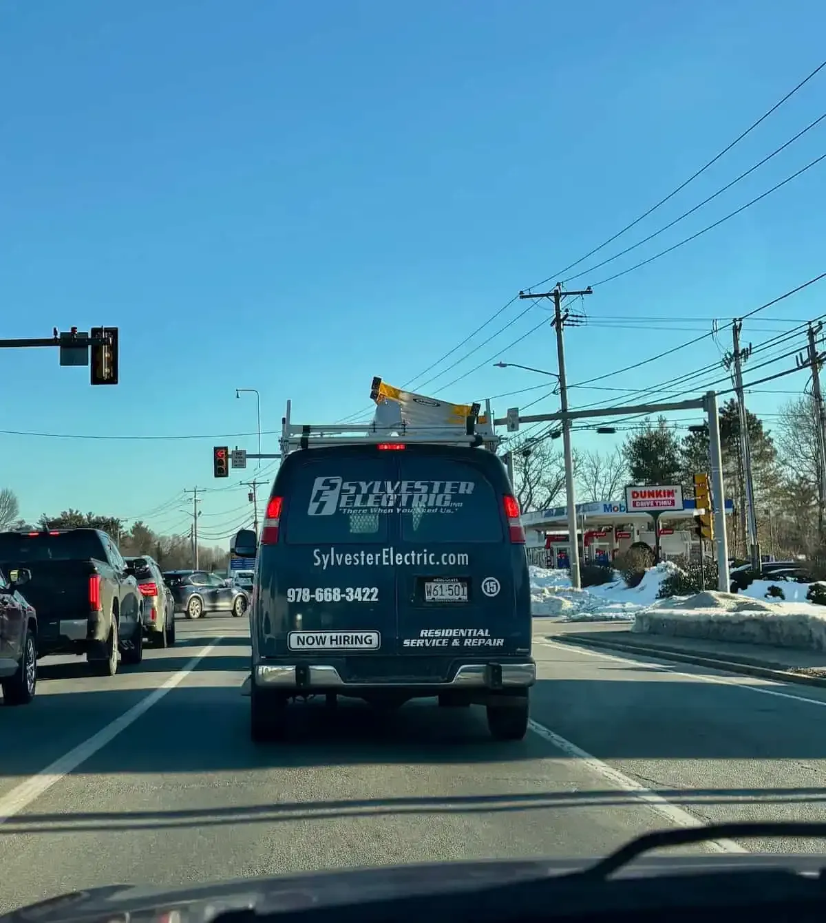 Sylvester electric electrician working on meter