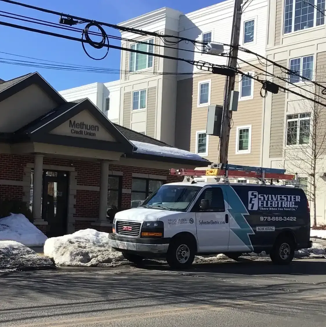 Sylvester electric electrician working on meter