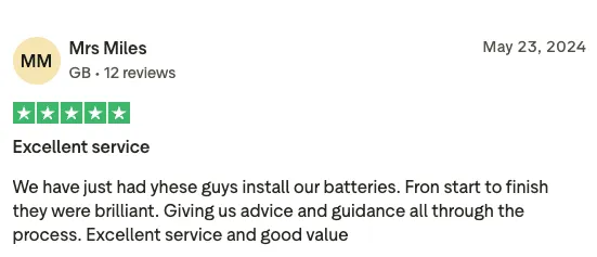 5 Star Review for Best Solar Installer in Nottingham