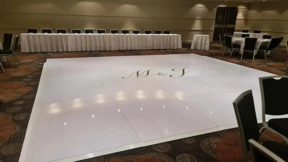 White dance floor