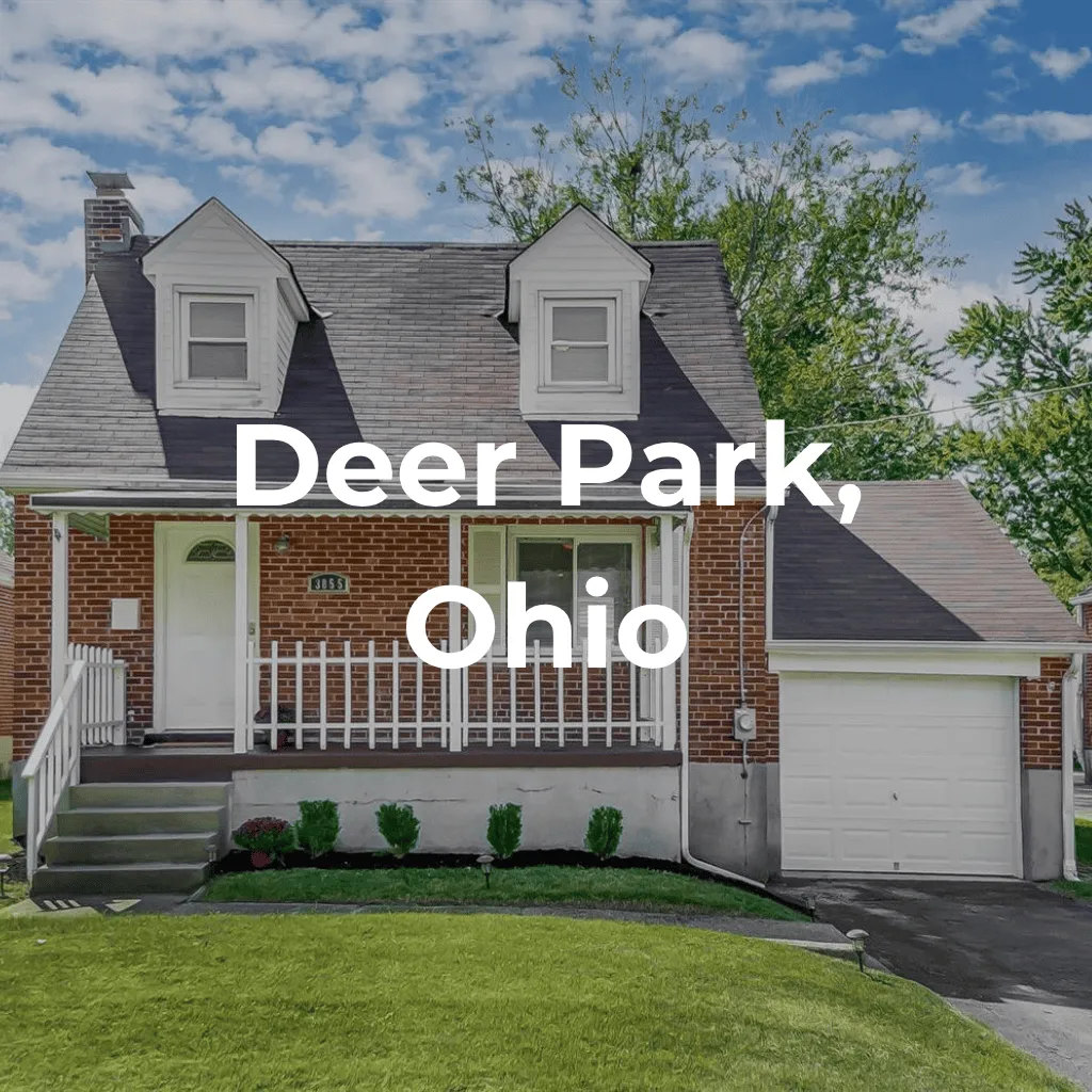 Living in Deer Park, Ohio - classic brick Cape Cod style home, conveniently located to downtown and major shopping centers.