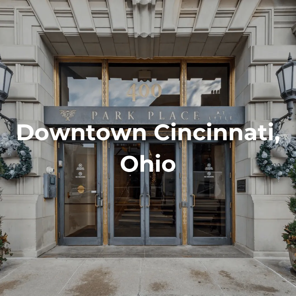 Living in Downtown Cincinnati, the vibrant urban center of the City of Cincinnati, Ohio.