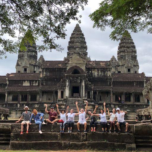 Cambodia tour pilates team 