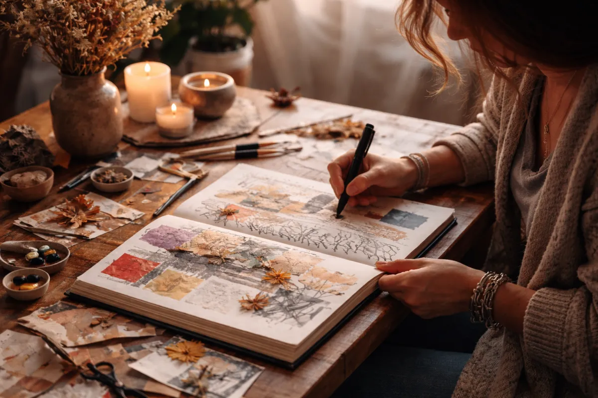 a statue of a man standing on top of a hand