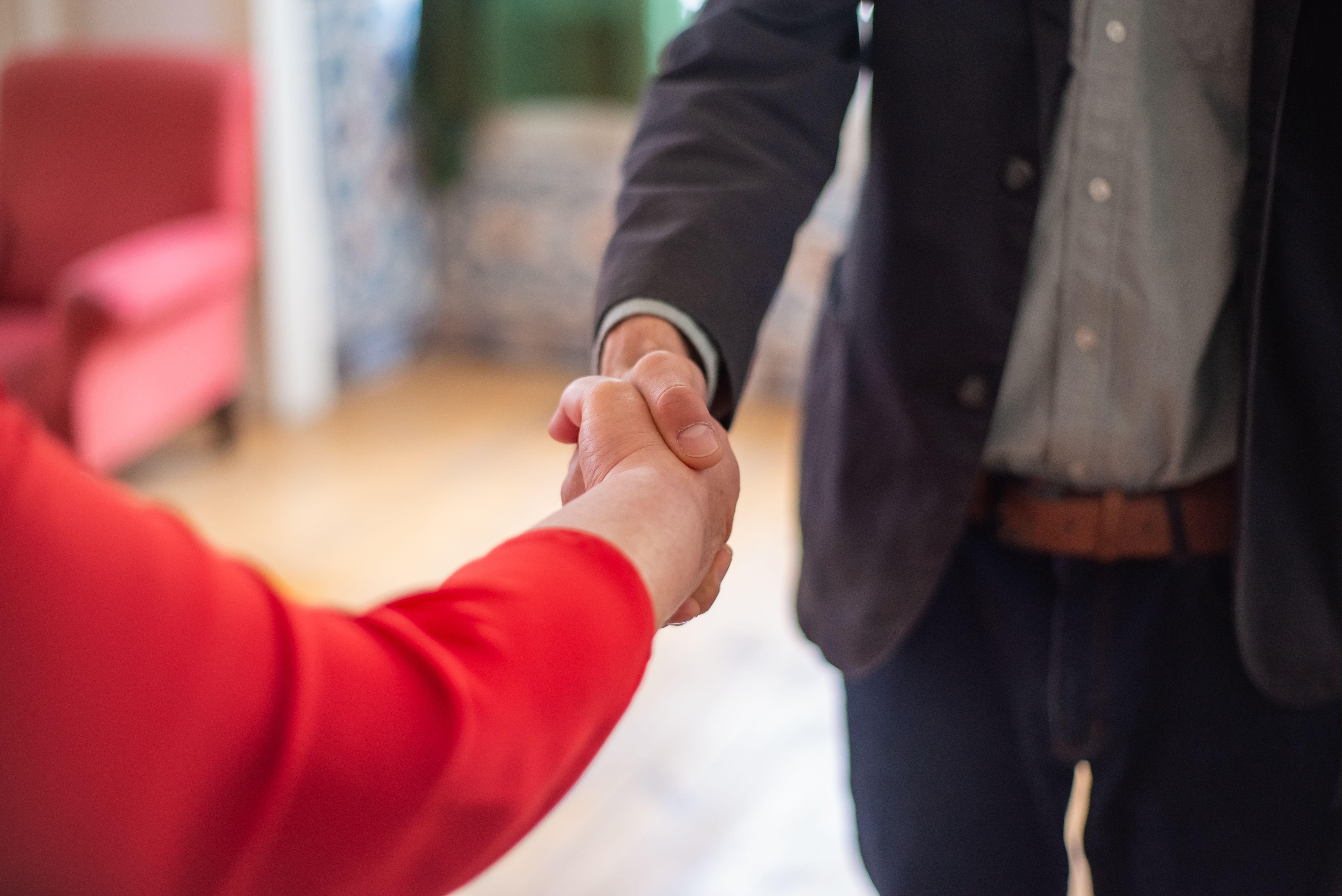 Property management professional inspecting a home
