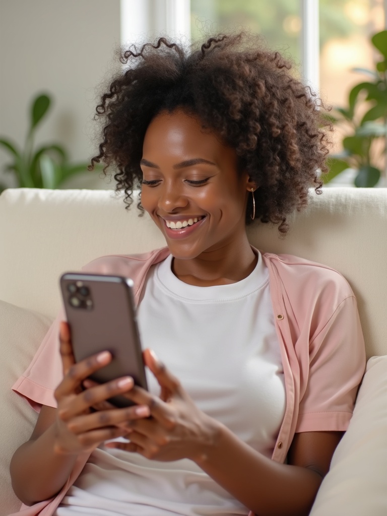 A patient joining a telehealth video visit from home