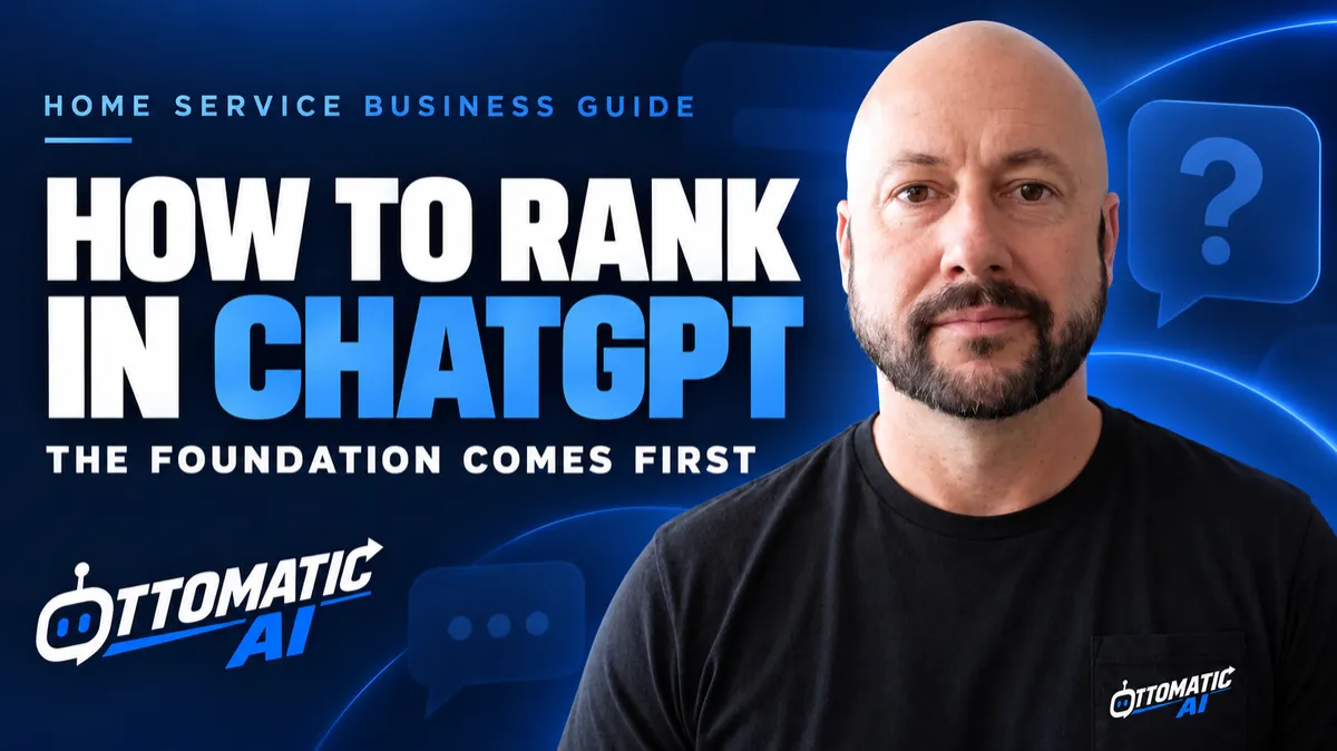 Shaun Frank beside the title How to Rank in ChatGPT and the Ottomatic AI logo.