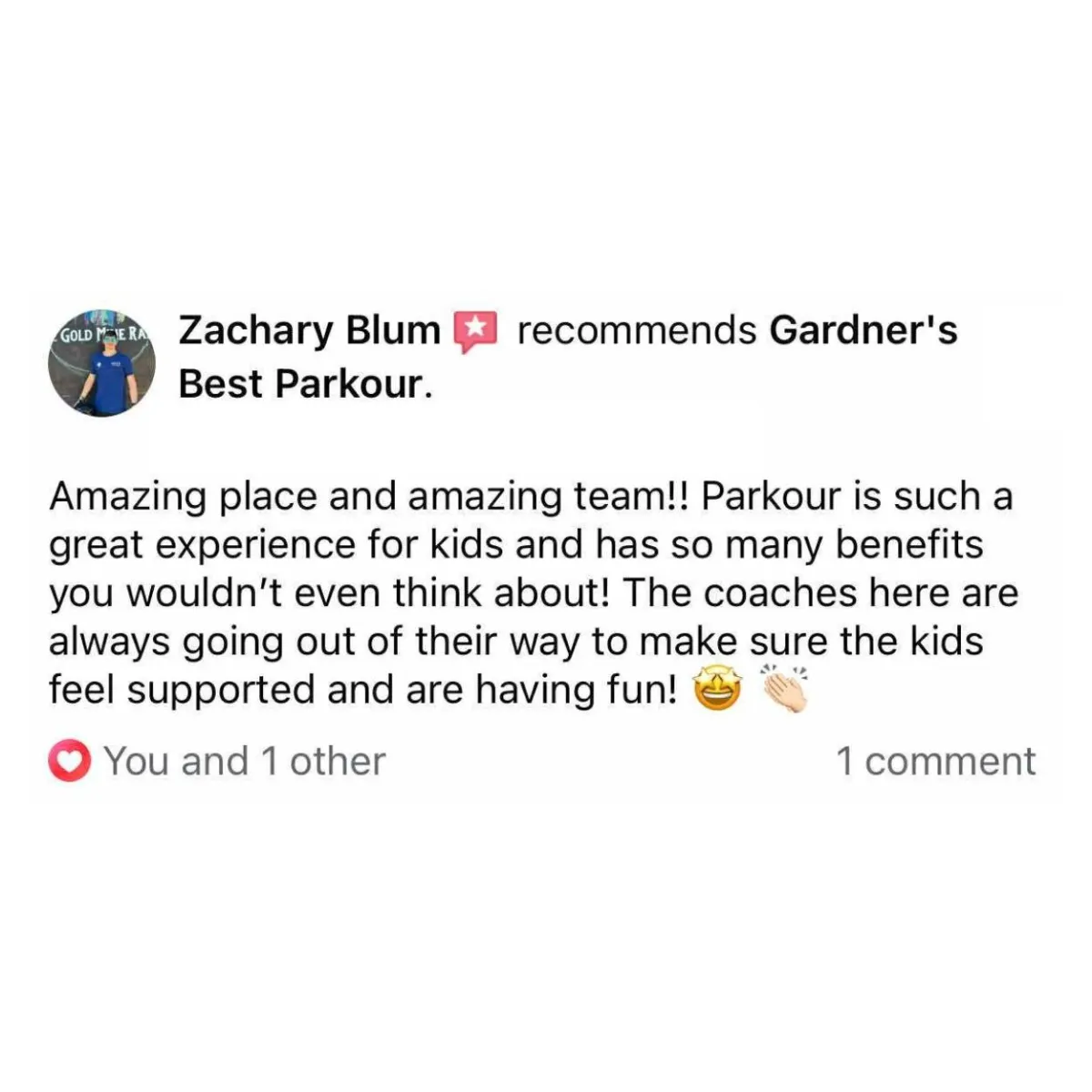 Review for Gardner's Best Parkour