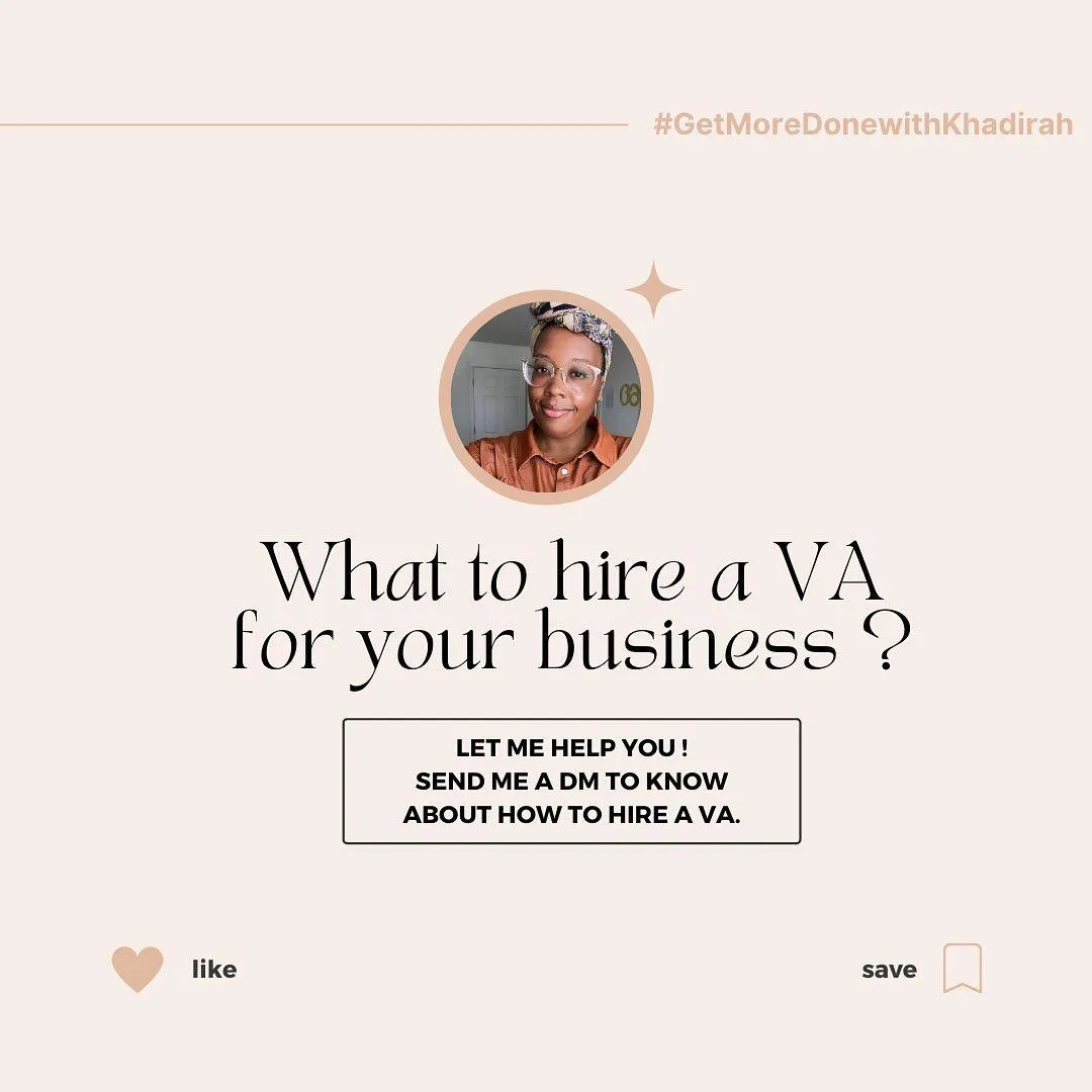 want to hire a VA? Khadirah can help