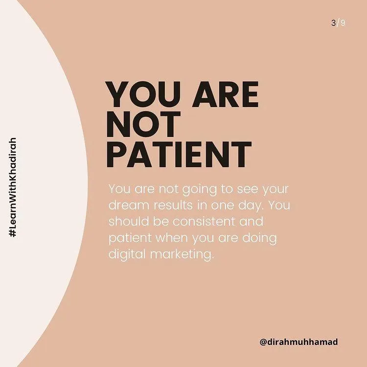 YOU ARE NOT PATIENT