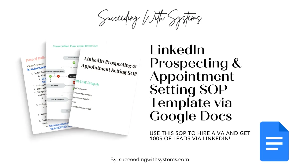 LinkedIn Prospecting & Appointment Setting SOP Template