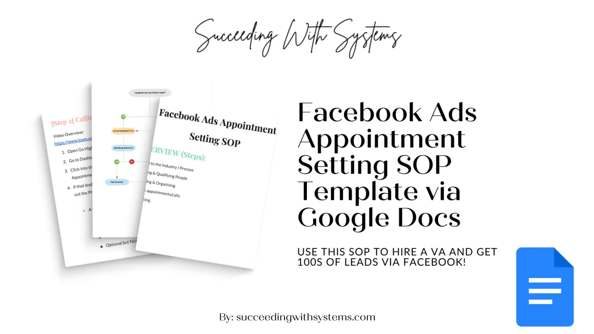 Facebook Ads Appointment Setting SOP Template