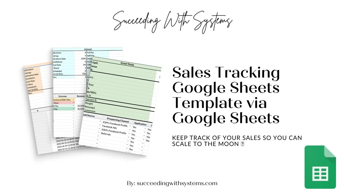 Sales Tracking Google Sheets Template