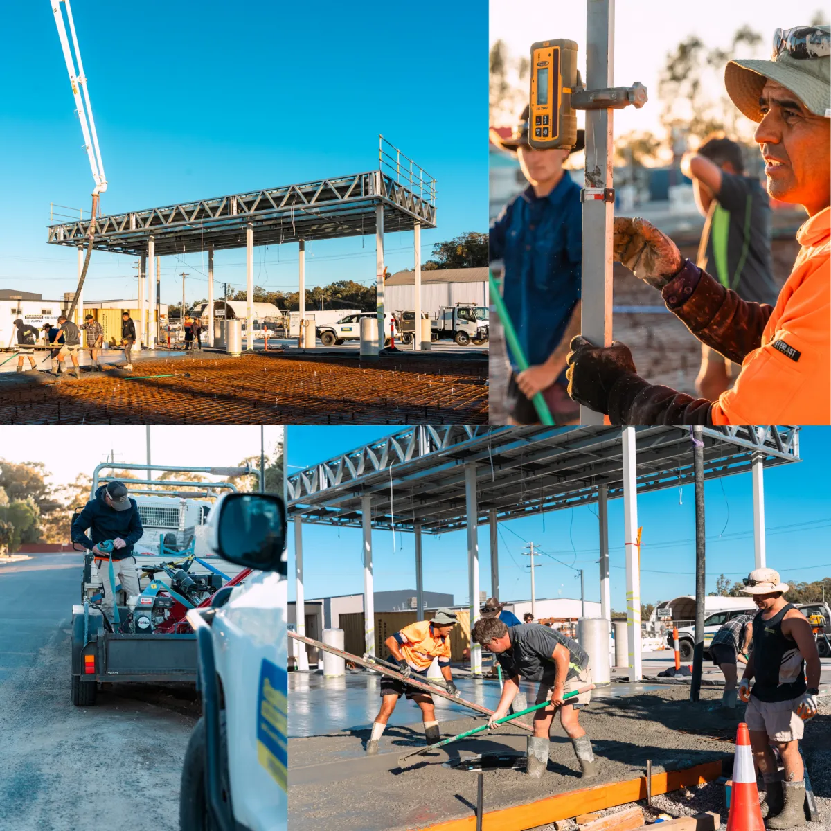 On-site steel fabrication and slab works in Hay NSW