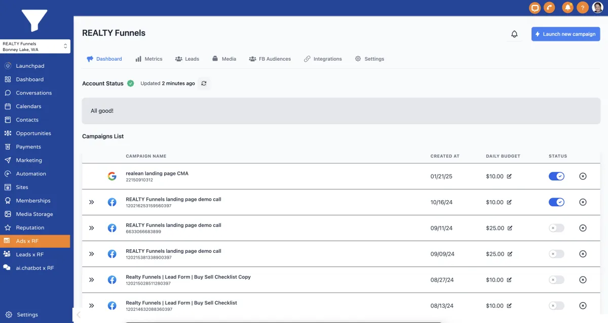 REALTY Funnels attracts home sellers with proven paid ads
