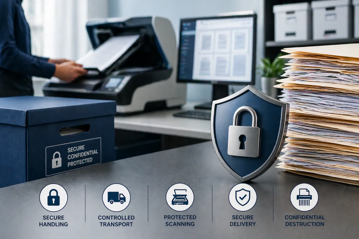 secure document handling and protected scanning process