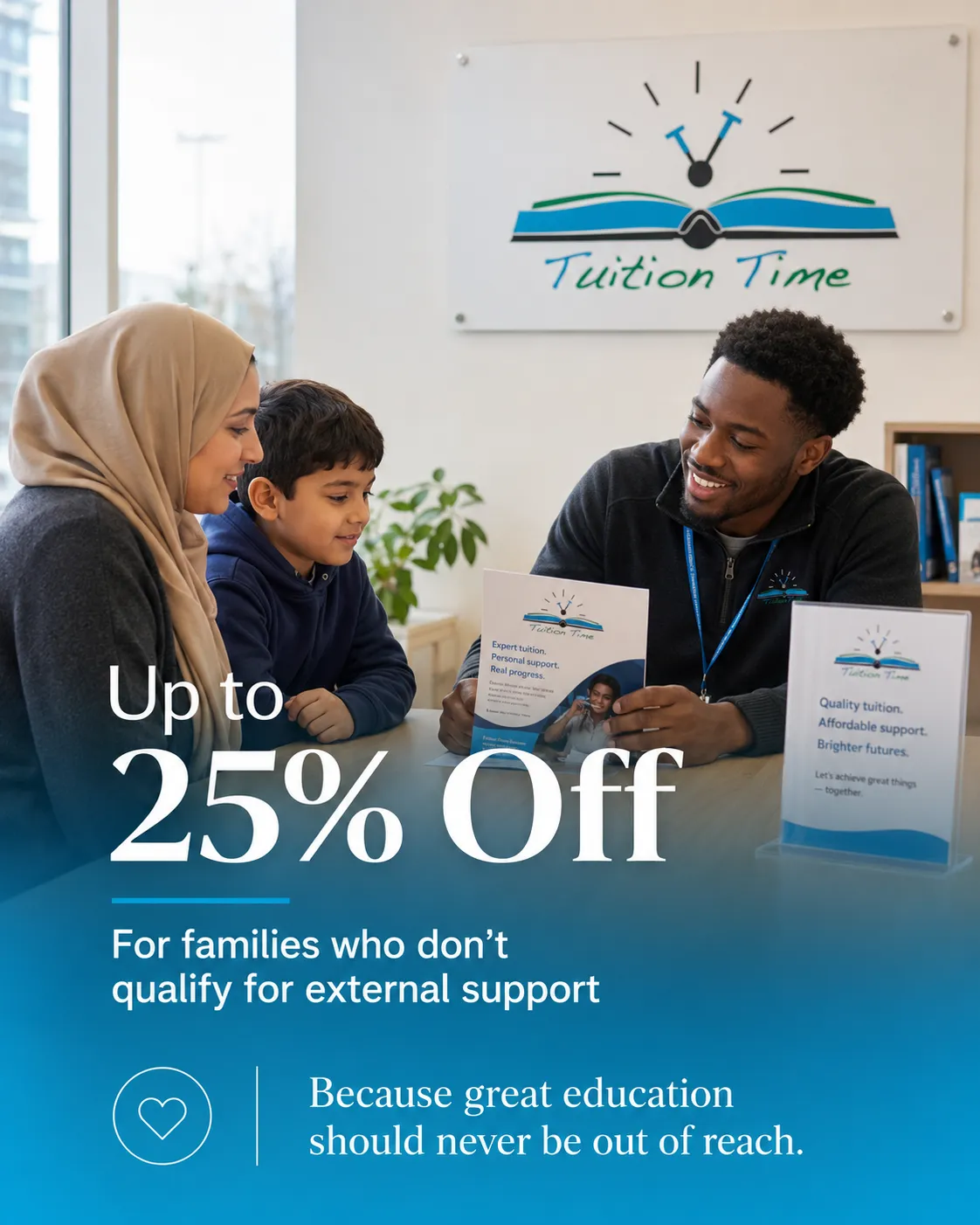 Warm image of a smiling family or child learning
