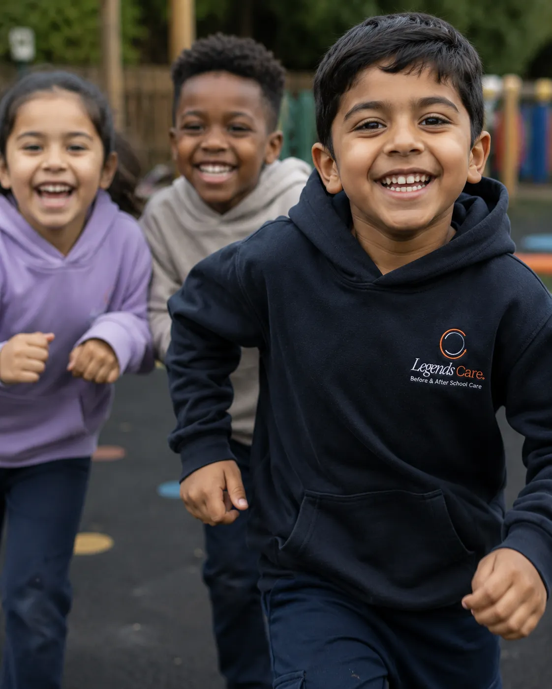 Children enjoying themselves at the park