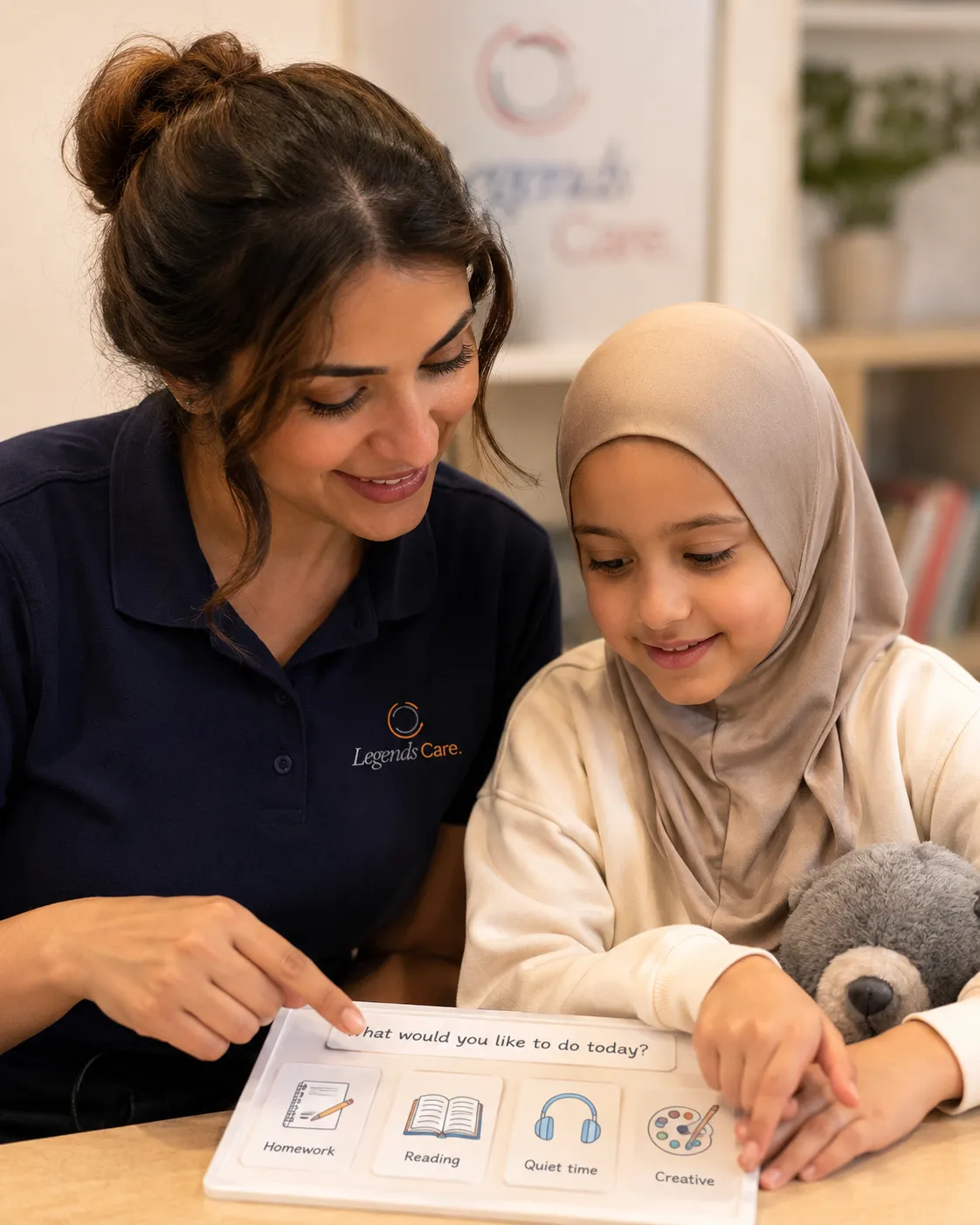 Child learning at Oak House
