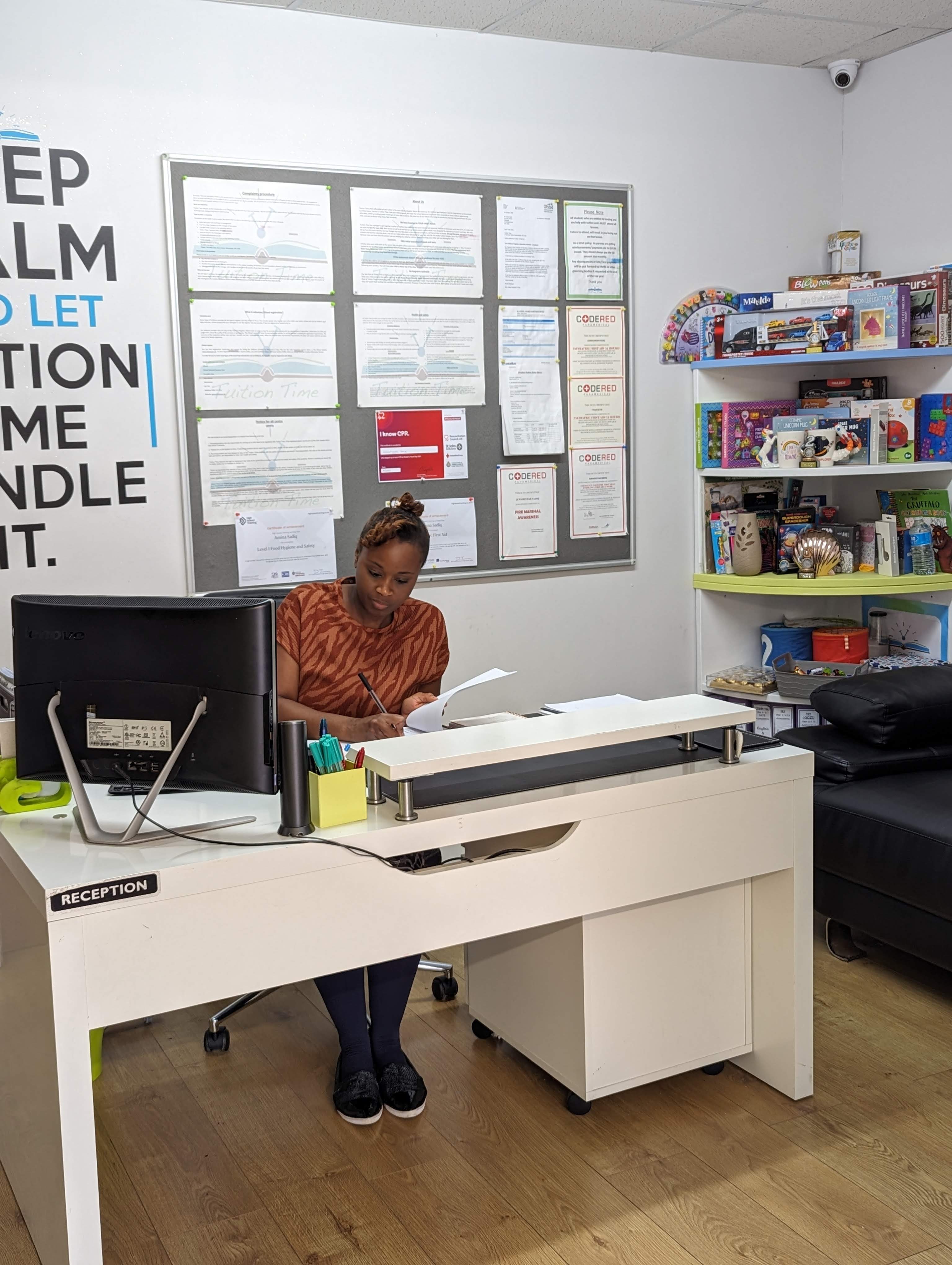 Reception staff at Tuition Time