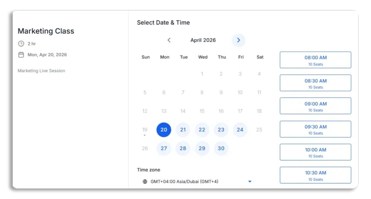 Triggant CRM Booking System