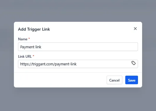 Triggant CRM Trigger Links