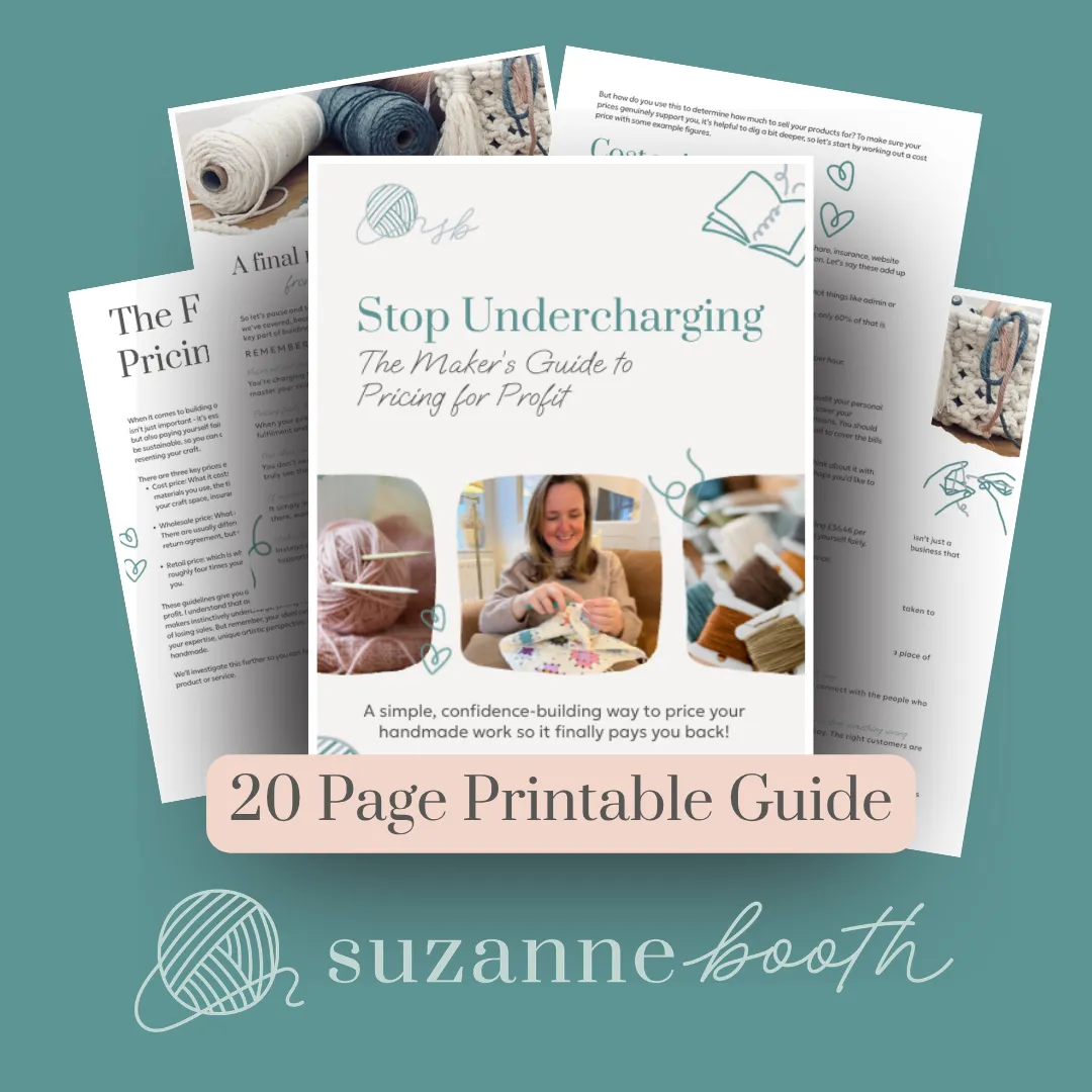 The Maker's Guide to Pricing for Profit by Suzanne Booth