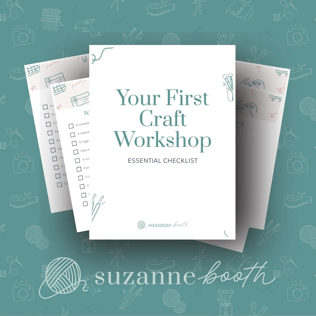 Your First Craft Workshop Checklist. DOn't forget anything when planning and pricing your net workshop
