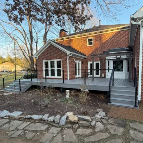Custom backyard deck design built by professional deck contractor