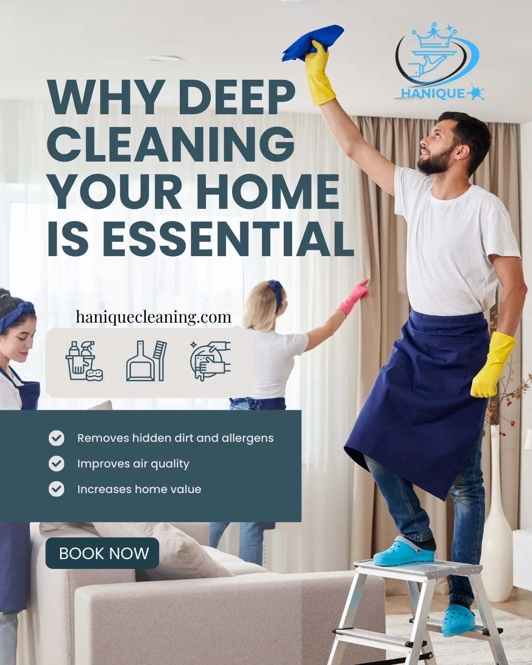 Buildings under construction with scaffolding and green netting.