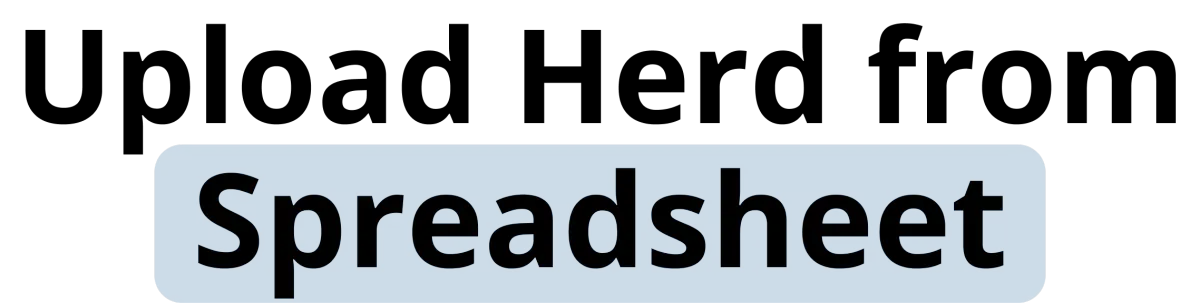 Upload Herd from Spreadsheet