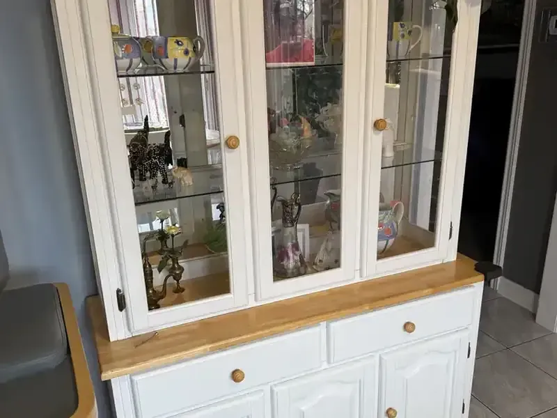 Furniture: China cabinet refinish, painted by Turtle Painting