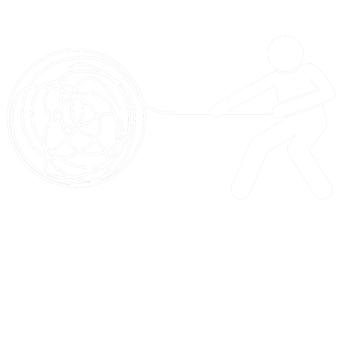 Silhouette pulling something