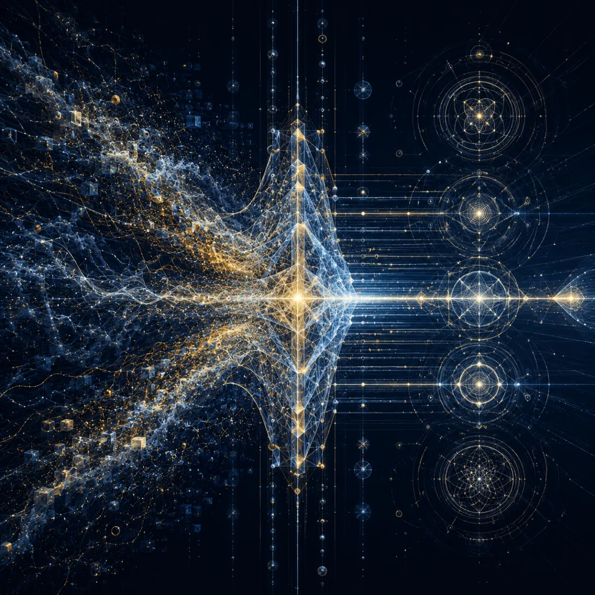Complex fractal lattice mapping the consequences of epistemic alignment