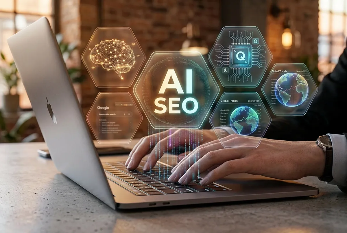 SEO ranking improvements and traffic growth analytics