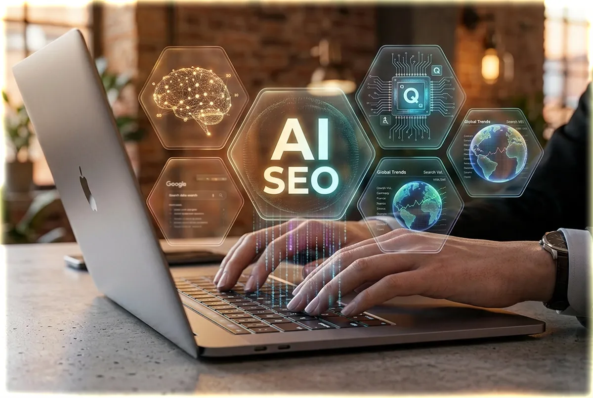 SEO ranking improvements and traffic growth analytics