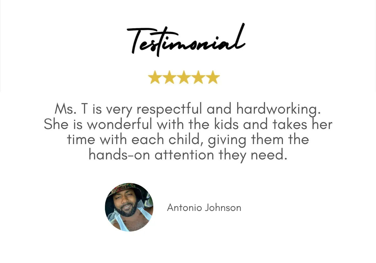 Testimonial - They are all such enthusiastic teachers. My three year old son is really excited to be part of Preschool Club. As a mother I have witnessed the positive impact that it has done in my toddler's education. - Katy Reyes